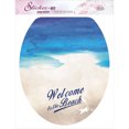 thumbnail image 3 of Injueey Sea Beach Impreso Etiqueta de la pared WC Pedestal Pan Cover Inodoro Taburete Inodoro Decoración del hogar 34 * 40 cm Juegos de accesorios de baño Injueey JJ6257-00, 3 of 5