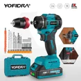 thumbnail image 2 of YOFIDRA 2 en 1 Destornillador eléctrico sin escobillas Taladro inalámbrico Martillo de impacto Herramienta eléctrica multifuncional para batería Makita de 18 V, 2 of 5