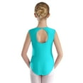 thumbnail image 4 of TiaoBug Gymnastics Leotards for Girls Sports Ballet Unitard Active Bodysuit Matching Hair Scrunchie Blue Green 8, 4 of 5