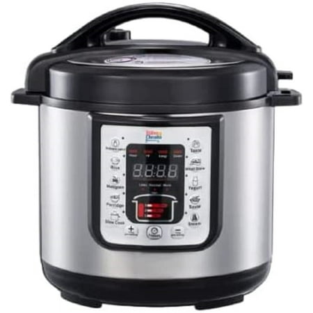 

Win4 Deals 6 Qt 8 in 1 Multi-Use Electric Pressure Cooker for Rice Silver