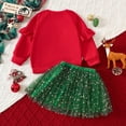 thumbnail image 4 of Jamsmile Toddler Girls Outfits Sets Christmas Long Sleeve Embroidery Pullover Tops + Tulle Skirts Girl Xmas Princess Outfits, 4 of 8