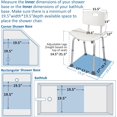 thumbnail image 3 of Silla de ducha Vaunn, asiento ajustable para bañera de hidromasaje con respaldo, 3 of 7