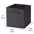 thumbnail image 2 of Purebryt Foldable Cube Storage Bin, 6 Pack, Black, 2 of 4