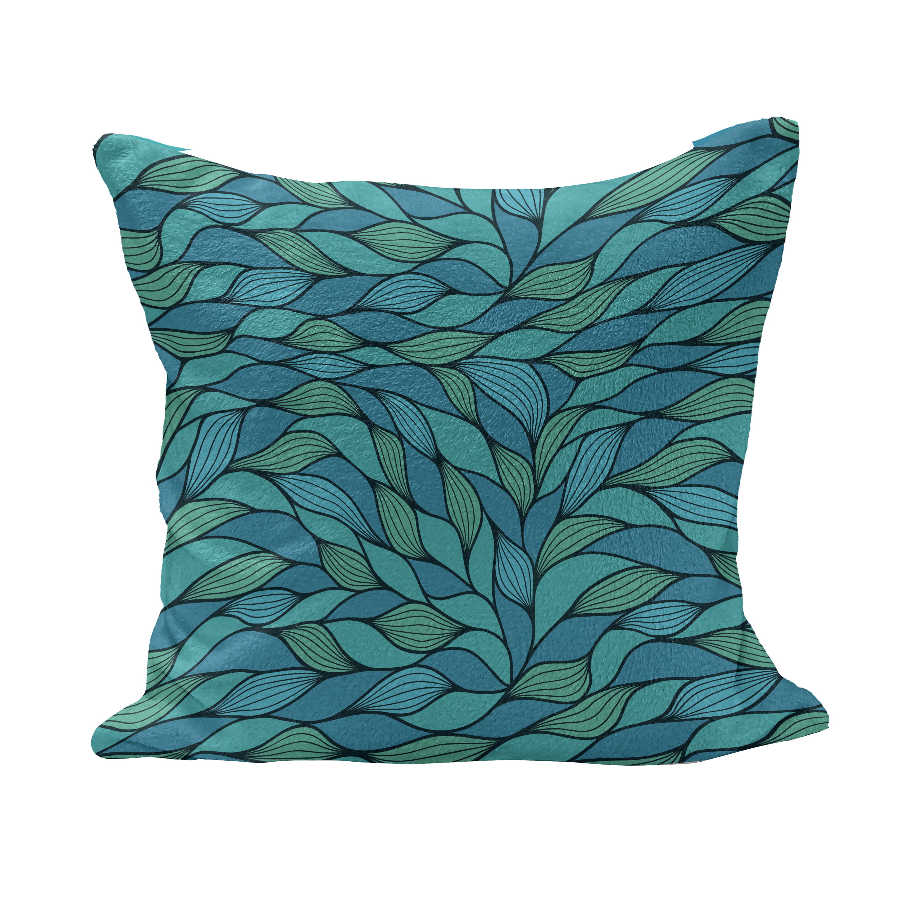 Abstract Retro Water Waves Throw Pillow Cover w Optional Insert by Roostery 