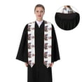 thumbnail image 4 of Easygdp Patriotic Skull Art Unisex Adult Graduation Stole Shawl 36" Long for Academic Commencements Shawl-Flattened, 4 of 7