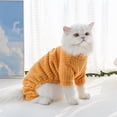 thumbnail image 5 of Warm Fleece Dog Pajamas Solid Overalls for Dogs Four Legged Jumpsuit Clothes for Small Medium Dogs Puppy Onesie Sleepingwear Yellow M, 5 of 5
