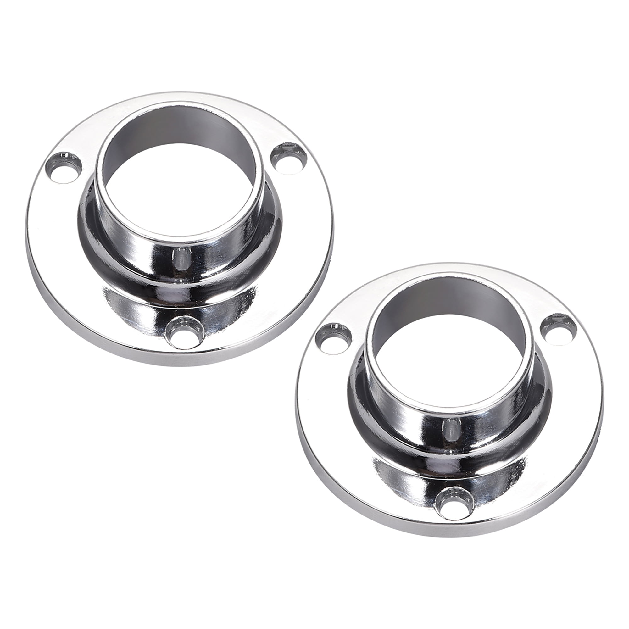 Closet Rod Flange 22mm/0.87“ Dia. Wardrobe Socket Bracket Support Holder for Pipe 2 Pcs