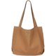 thumbnail image 1 of Bolso de mano de lona para mujer, bolso de trabajo informal, bolsos de compras de gran capacidad con bolsillo interior (marrón), 1 of 5