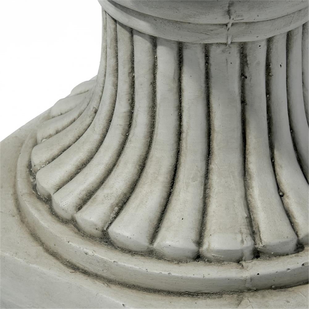 Noble House Antique Outdoor Cast Stone Roman Urn Planter in Antique White