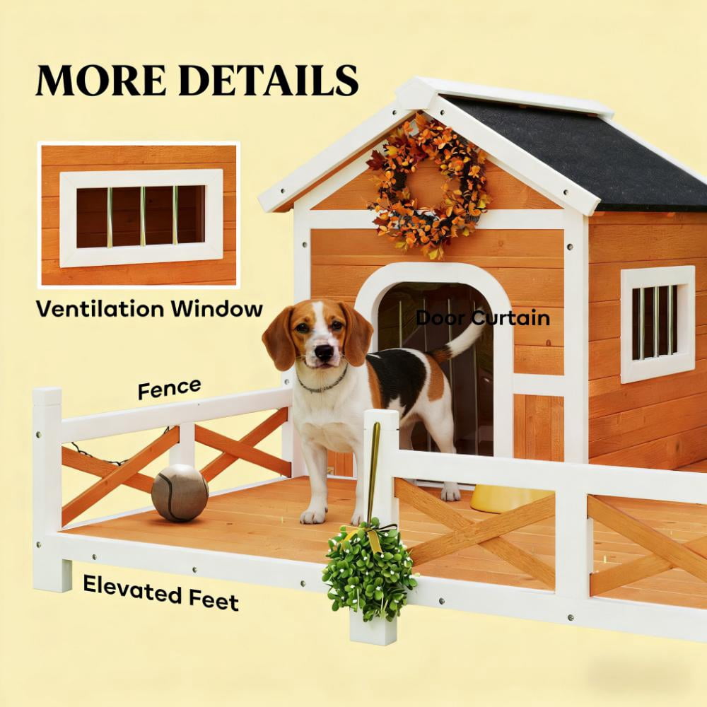 Dog Shelter Outdoor Wooden Dog House