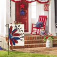 thumbnail image 2 of colorlife Patriotic 4th of July Garden Flag 12x18 Inch Double Sided Outside, Memorial Day White Floral Welcome Daisy Yard Outdoor Decoration, 2 of 6