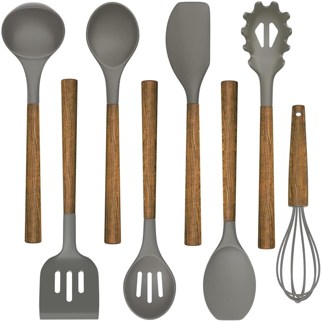 Juego de utensilios de cocina Umite Chef de 8 piezas con mango de madera de acacia