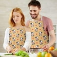 thumbnail image 3 of Orange Cow Heart Pattern Apron-Garden Aprons for Women with Pockets-Cotton Linen Waterproof Kitchen Cooking Gardening Aprons Adjustable for Kitchen,Cooking,BBQ and Salon 33x27 Inch, 3 of 7