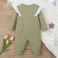 thumbnail image 4 of UAMVSH Baby Girl Clothes Newborn Onesies Infant Lace Ruffle Romper Bow Tie Crew Neck Long Sleeve Jumpsuit Fall Winter Outfits 3-18Months, 4 of 7