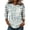 69#Blue, variant on Three Quarter Sleeve Shirts for Women Crew Neck Relaxed Fit Casual Top Pullover T-Shirt M