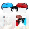 thumbnail image 4 of Gafas Clip-on 3D Rojo Azul/Cian, Gafas de Visualización 3D con Marco Colgante Redondo, 4 of 7