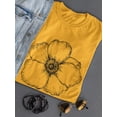 thumbnail image 3 of Cute Flower Sketch Women T-Shirt, Female x-Large, 3 of 4