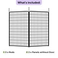 thumbnail image 5 of SunsGrove Dog Playpen,50 inch 2 Panels Heavy Duty Anti-Rust Pet Pen for Indoor, Courtyard, RV Camping for Large Dogs, Easy Insert into Soil, Black, 5 of 10