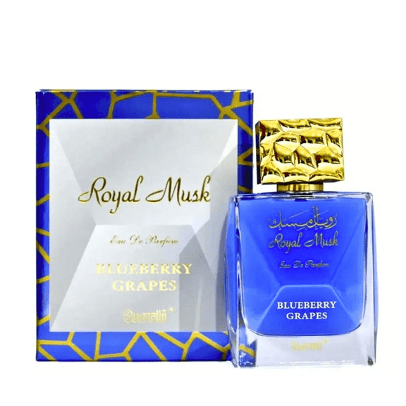 Royal Musk Blueberry Grapes EDP 100ML (3.4 OZ) by SURRATI, Exotic Fragrances for Men Women.