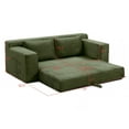 thumbnail image 6 of Memory Foam Cloud Loveseat Sofa - 2 in 1 Convertible Folding Couch Bed, No Assembly Compressed Corduroy Floor Lounge for Apartment Office Bedroom,Green, 6 of 13