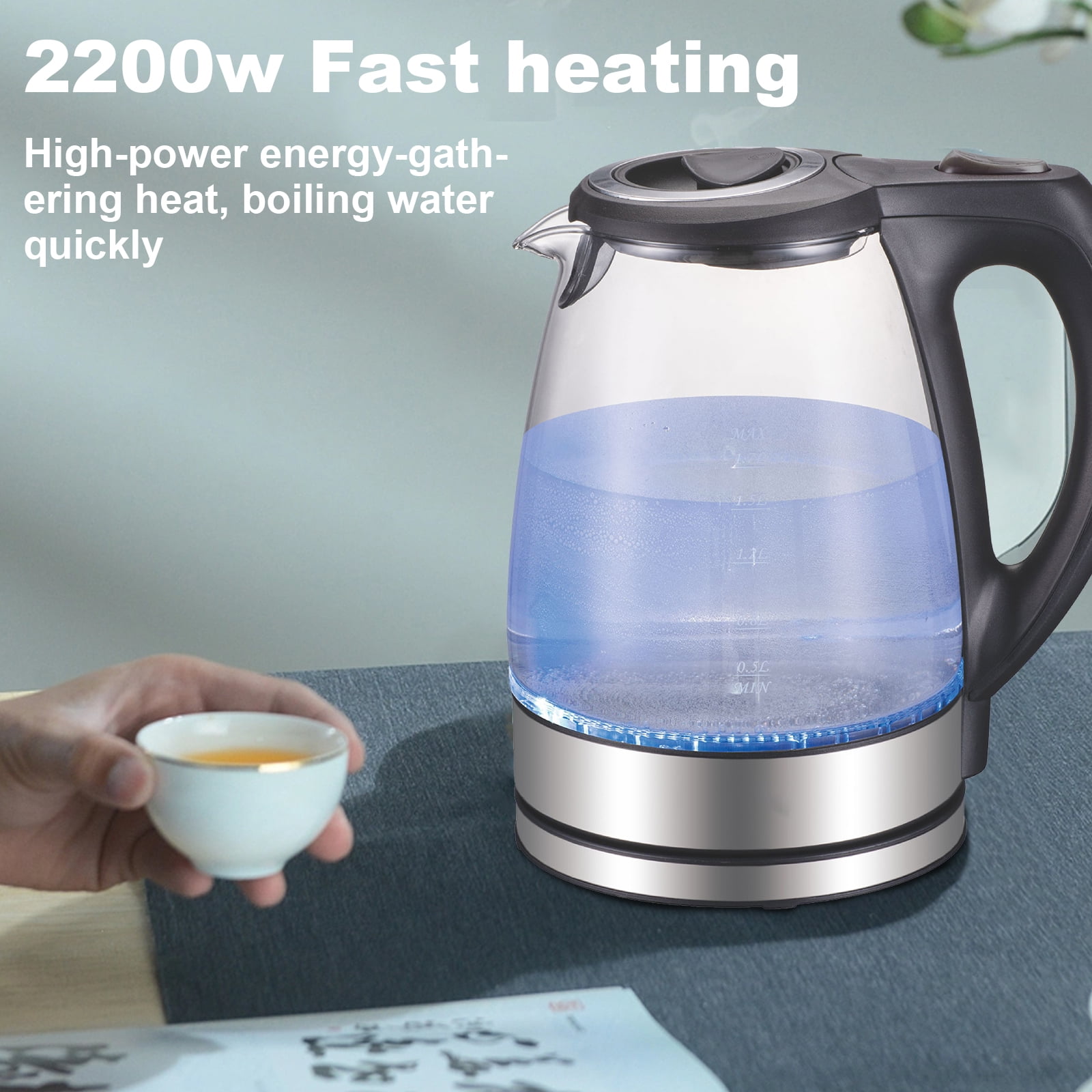 High Quality 1.5L Large Capacity Electric Kettle 1500W High Power Household  Teapot Boiling Water Faster Coffee