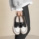 thumbnail image 5 of Zapatos casuales sin cordones de piel de vaca auténtica para mujer, primavera y verano 2022, planos de colores combinados, 5 of 5