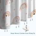 thumbnail image 6 of White Boho Bohemia Rainbow Hearts Pattern Shower Curtain 36"x72" ,Bathroom Decorative Shower Curtains Set with 12 Hooks,Modern Waterproof Washable Shower Curtain, 6 of 6