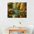 thumbnail image 2 of Shangniulu Autumn Landscape Wall Art in Central Park,Tree Around The Wooden Bridge on The Lake,Modern Canvas Painting Picture Print on Canvas Giclee Artwork for Wall Decor,Home Decor, 2 of 6