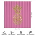 thumbnail image 2 of 4Pcs Gold Pineapple on Light Blue Shower Curtain Sets, Bathroom Set Decor with Non-Slip Bath Mat, Toilet Lid Rug and Contour Mat, 72 x 72inch, 2 of 8