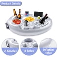 thumbnail image 2 of Pool Drink Holder Floats,Inflatable Floating Drink Holder with 8 Holes Large Capacity,Drink Float for Pool Party Beach Accessories Floaties, 2 of 7