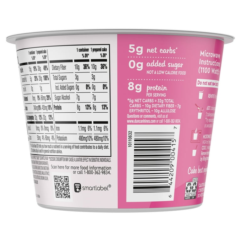 Duncan Hines Keto Friendly Cake Cup Birthday Cake Mix 2.1 oz