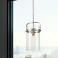 thumbnail image 2 of Innovations Lighting 413-1S-8 Pilaster Pilaster 9" Wide Mini Pendant - Nickel, 2 of 7