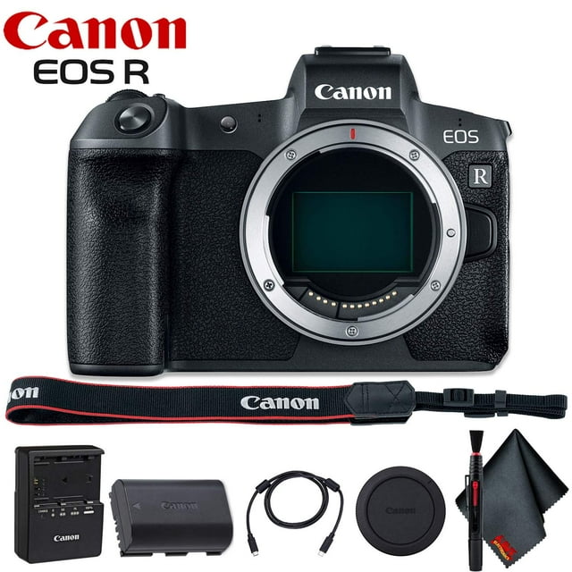 Canon EOS R Appareil Photo Numérique Sans Miroir (Boîtier Seul) avec Kit de Nettoyage