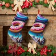 thumbnail image 6 of KLL Starry Sky Pine Tree Donut for 18" Christmas Stocking Snowman Xmas Stocking Holiday Christmas Decoration Gifts for Family Kids, 6 of 8