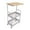 White wood grain, variant on WeiLaiKeQi 3 Tier Slim Storage Cart Fruit Vegetable Basket Cart for Cabinet Living Room White wood grain
