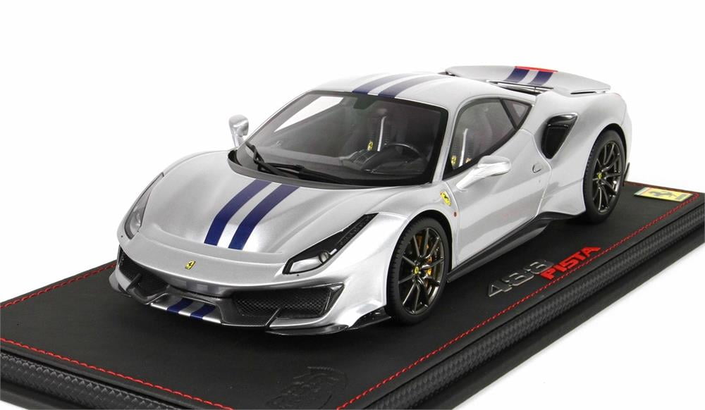 2018 Ferrari 488 Pista High End Resin Model In Silver Grey 118 Scale By Bbr Walmartcom