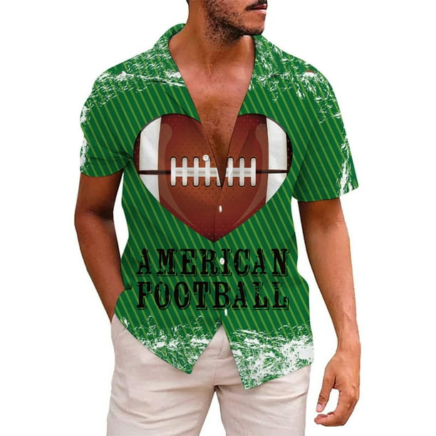 Playeras Y Camisas Para Hombre Camiseta de regalo deportiva para al futbol americano para hombre camiseta de Rugby Retro deportiva para jugador de Rugby Vintage Green 3XL Walmart en linea