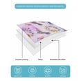thumbnail image 5 of Quilts Twin Size, Pink Purple Hummingbird Soft Comforter Bedding Set for Bed, Spring Watercolor Flowers Leaf Plant Lightweight Quilted Bedspread with Pillow Cover(2 Pieces) for All Season, 68x86 Inch, 5 of 6