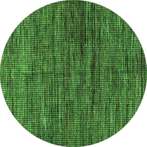 Ahgly Company Indoor Round Oriental Green Modern Area Rugs, 6' Round