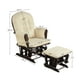 Topbuy Chaise Berçante Bébé Nursery Chaise Planeur avec Pouf & Poche de Rangement Beige – image 2 sur 6