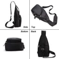 thumbnail image 1 of Bolso bandolera para hombre, mochila impermeable con bandolera en el pecho y puerto de carga USB Zhivalor SM-468, 1 of 2