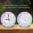 thumbnail image 2 of Pastel Iridescent Wall Clock Home Decor 10-Inch Silent Wooden Wall Clock, Battery Operated (AA Batteries Not Included), Artistic Home Decor, 2 of 7