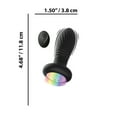 thumbnail image 2 of Atomic Thrusting Light-Up Twister Rechargeable Silicone Vibrating Anal Plug with Remote Control, Black, 2 of 5