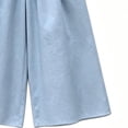 thumbnail image 4 of Amidoa Girls 2 Piece Outfits Summer Clothes Cotton Tank Top Solid Color T-Shirt and Shorts Casual Kids Clothing Sets,Blue Size 11, 4 of 6