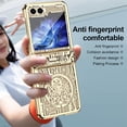 thumbnail image 3 of Allytechgroup Galaxy Z Flip5 Case, Hinge Protection Shockproof PC Back Cover Ani-Scratch Luxury Bumper Phone Case for Samsung Galaxy Z Flip 5, Gold, 3 of 7