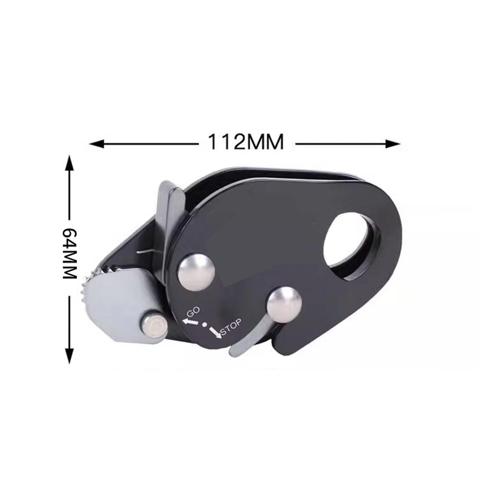 Outdoor Climbing Descender Safety Rope Grab Model B - Stop/Go Lever for Controlled Descents, Safe Rope Control in Rock Climbing, Mountaineering - for Rock Climbers, Mountaineers, Outdoor Enthusiasts,