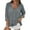 Gray, variant on Ltctricy Cotton Linen Tops for Women 3/4 Length Sleeve V Neck Crossover Button down T Shirts Casual Loose Blouses(Gray,X-Large)