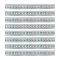 8 Pack Heavy Duty Aluminum 4ft Flanged L-Track Trailer Universal Tie Down Rail for Enclosed, Utility Trailers, Cargo Vans - Recessed Installation, 11 Mounting Holes - Silver