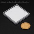 thumbnail image 3 of Uxcell Coin Snap Holder Coin Case Storage Square with Foam Gasket Fit 18-38mm Coins, Clear White 20 Pack, 3 of 6