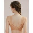 thumbnail image 2 of AILIVIN Wireless Bras For Women Women's Lace Bra Comfort Adjustable Wider Straps No Back Fat Full Coverage Support Lifting Up Minimizer Bras No Wire Women Bra Brown 34C, 2 of 7